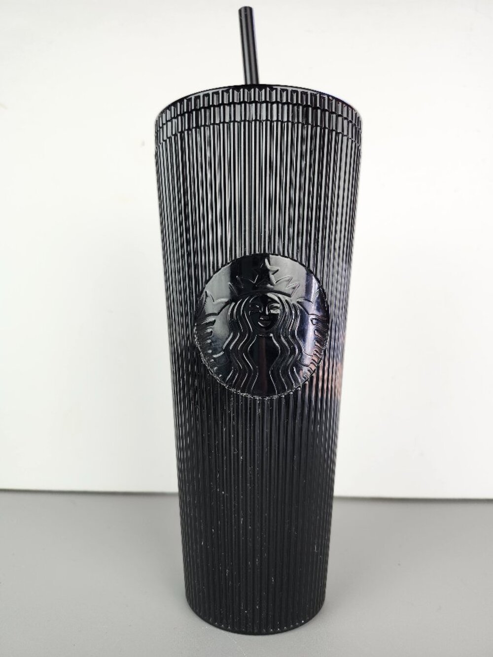 Starbucks Black Pleated Metallic Tumbler Winter 2024 Collection